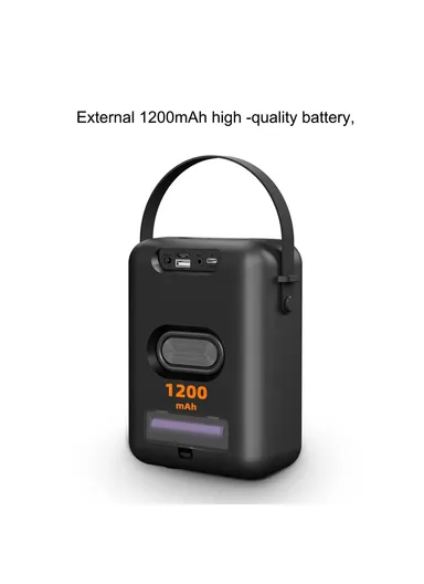 1200mAh Portable Rechargeable Bluetooth Speaker FM Radio RGB Light Wireless Music Subwoofer WJ-B88 - Blue