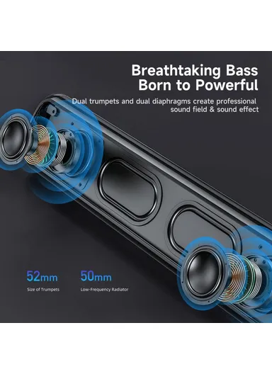 Bluetooth TWS Pairing TV Soundbar Wireless Speaker Stereo Bass Sound Subwoofer Y333 