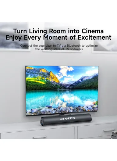 Bluetooth TWS Pairing TV Soundbar Wireless Speaker Stereo Bass Sound Subwoofer Y333 