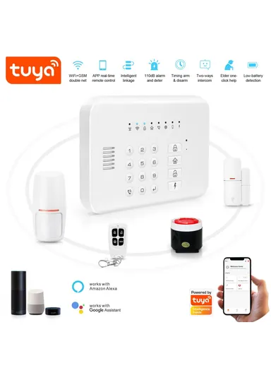 WiFi GSM Tuya Smart Home Security Alarm System Anti-Theft Auto Dialer GW1 