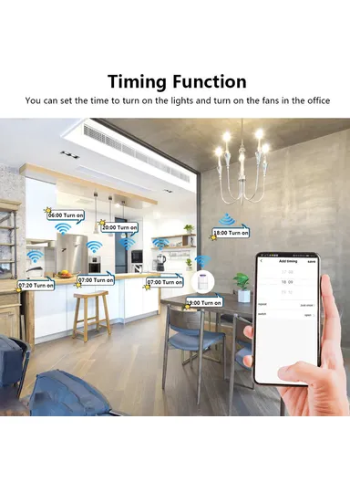 2 Gang WiFi + Bluetooth Dual Mode APP Voice Control Smart Touch Wall Switch DS-101JL-2 (L8.6 x W8.6 x D3.5)cm - Grey