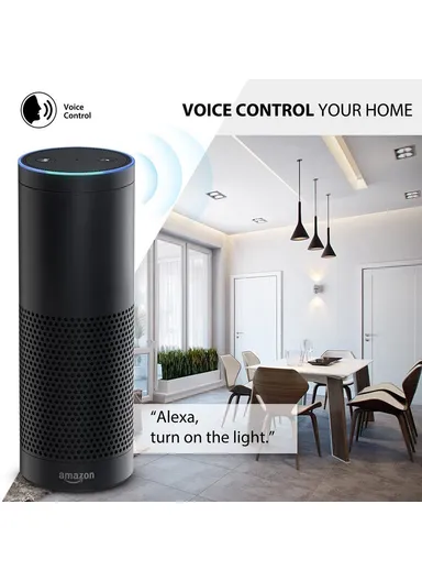 2 Gang WiFi + Bluetooth Dual Mode APP Voice Control Smart Touch Wall Switch DS-101JL-2 (L8.6 x W8.6 x D3.5)cm - Grey