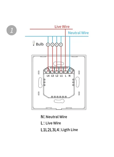 2 Gang WiFi + Bluetooth Dual Mode APP Voice Control Smart Touch Wall Switch DS-101JL-2 (L8.6 x W8.6 x D3.5)cm - Black