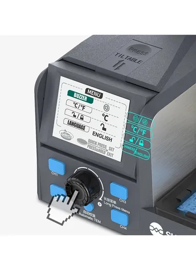 Intelligent Precision Soldering Station Smart Sleep Color Screen Display Soldering Station S1 - EU Plug