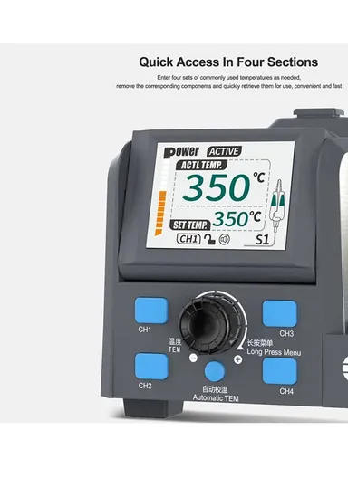 Intelligent Precision Soldering Station Smart Sleep Color Screen Display Soldering Station S1 - EU Plug