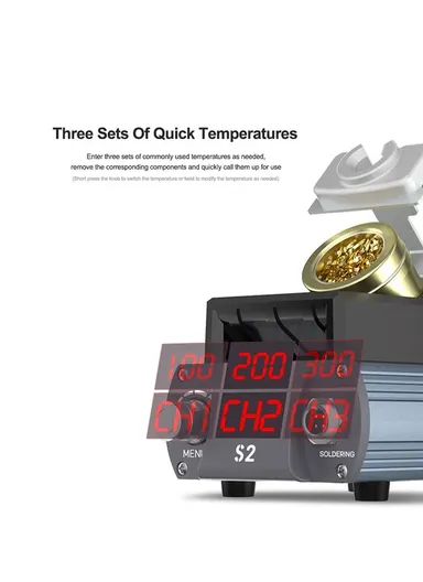 Precise Soldering Station Digital Display Soldering Station for C210 Soldering Iron Tips S2 - EU Plug