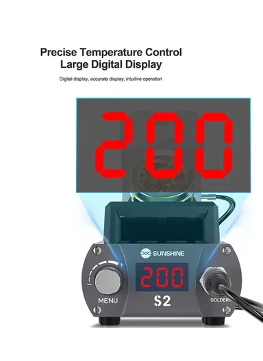 Precise Soldering Station Digital Display Soldering Station for C210 Soldering Iron Tips S2 - EU Plug