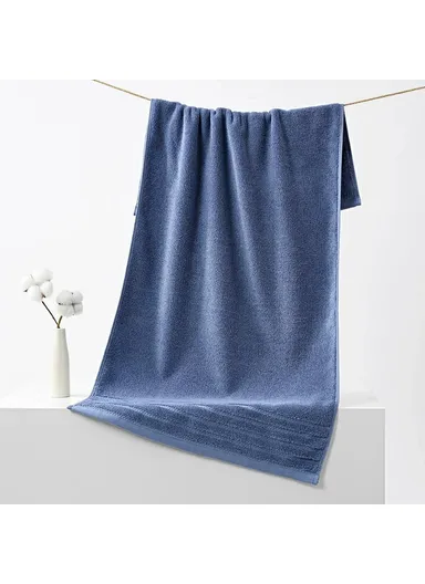 50x100cm Ultra Soft Bath Face Washing Towel Highly Water Absorbent Cotton Bath Towel (L100 x W50)cm - Blue