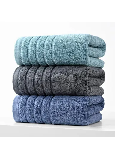50x100cm Ultra Soft Bath Face Washing Towel Highly Water Absorbent Cotton Bath Towel (L100 x W50)cm - Blue