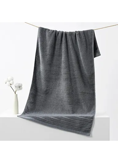 50x100cm Ultra Soft Bath Face Washing Towel Highly Water Absorbent Cotton Bath Towel (L100 x W50)cm - Grey