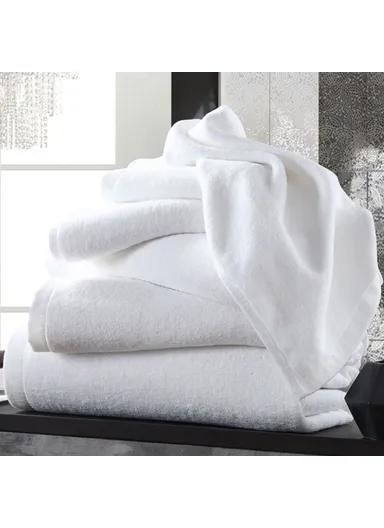 70CMX140CM Cotton Towel Super Absorbent Lightweight Washcloth for Hotel Home Bathroom Spa Gym - White 