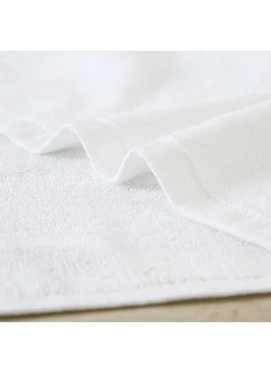 70CMX140CM Cotton Towel Super Absorbent Lightweight Washcloth for Hotel Home Bathroom Spa Gym - White 