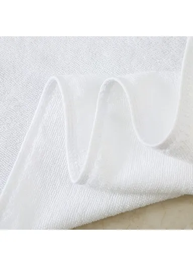 70CMX140CM Cotton Towel Super Absorbent Lightweight Washcloth for Hotel Home Bathroom Spa Gym - White 