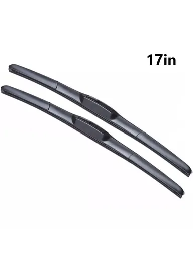 17" 2Pcs Universal Three-Stage Car Wiper Blade ABS + Rubber Noiseless Vehicle Wiper Blade