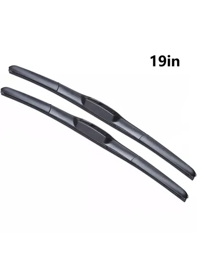 19" 2Pcs Universal Three-Stage Car Wiper Blade ABS + Rubber Noiseless Vehicle Wiper Blade