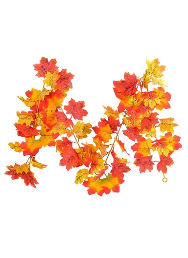174cm Artificial Autumn Maple Leaf Garland Hanging Decoration for Thanksgiving Day