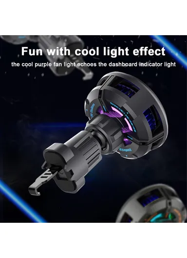 Q7 Semiconductor Cooling Car Air Vent 15W Magnetic Wireless Charger with RGB Light