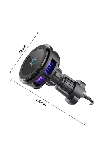 Q7 Semiconductor Cooling Car Air Vent 15W Magnetic Wireless Charger with RGB Light