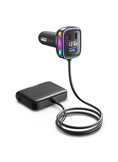 Cable Cigarette Lighter Splitter Car Charger Adapter with Multiple Type-C USB Outputs GC05 
