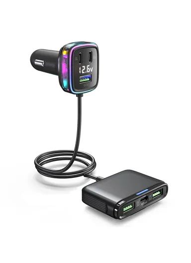 Cable Cigarette Lighter Splitter Car Charger Adapter with Multiple Type-C USB Outputs GC05 