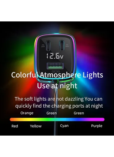 Cable Cigarette Lighter Splitter Car Charger Adapter with Multiple Type-C USB Outputs GC05 