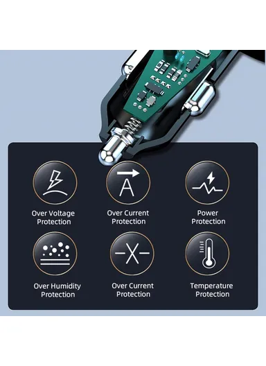 Cable Cigarette Lighter Splitter Car Charger Adapter with Multiple Type-C USB Outputs GC05 