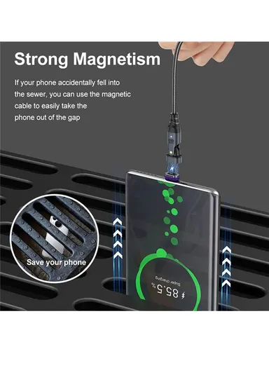 1m 240W 180-Degree Rotatable Connector Data Cable Magnetic Charging Cable US0203 - USB-C To USB-C