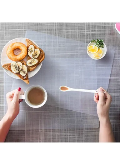 Transparent Dinner Table Placemat Plastic Heat Insulation Kitchen Tableware Place Mats Pad