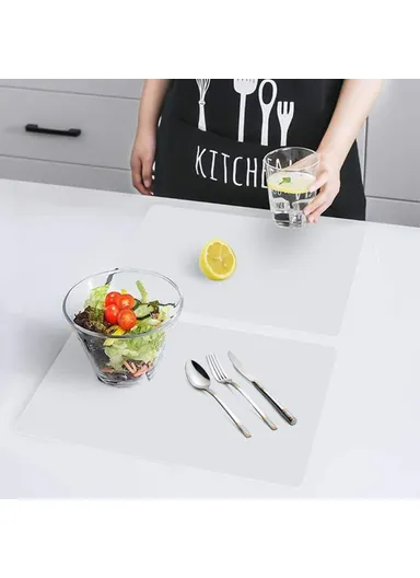 Transparent Dinner Table Placemat Plastic Heat Insulation Kitchen Tableware Place Mats Pad