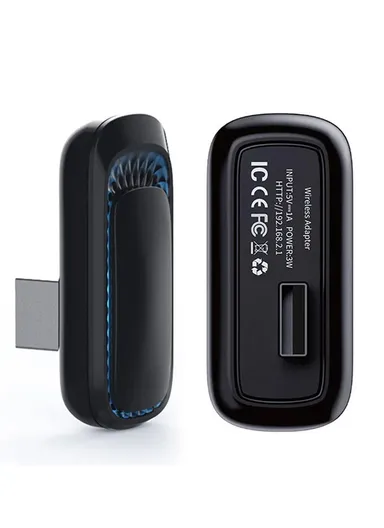 Z1RGB Carplay Auto Box Adapter Plug and Play Car Wired to Wireless Dongle (L5.3 x W2.4)cm - Type-C Elbow