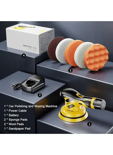 6000mAh Electric Car Polisher Waxing Polishing Machine Vehicle Maintenance Tool