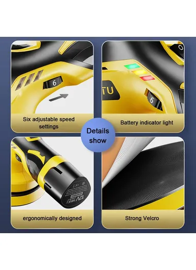 6000mAh Electric Car Polisher Waxing Polishing Machine Vehicle Maintenance Tool