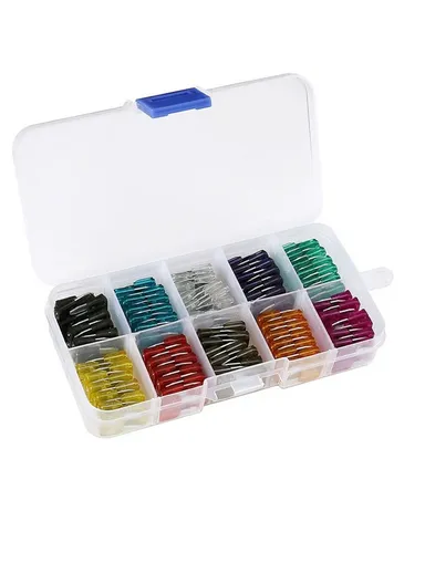 120Pcs/Box Mini Auto Blade Fuses Set 2-35A Assorted Color-coded Carved Amp Rating Fuse