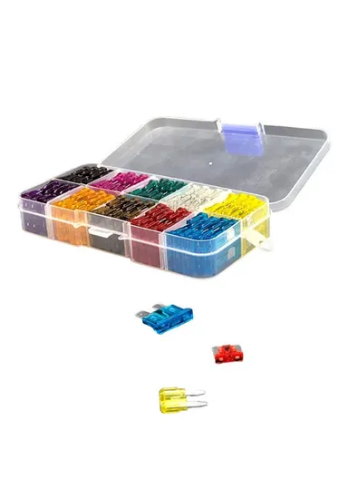 120Pcs/Box Mini Auto Blade Fuses Set 2-35A Assorted Color-coded Carved Amp Rating Fuse