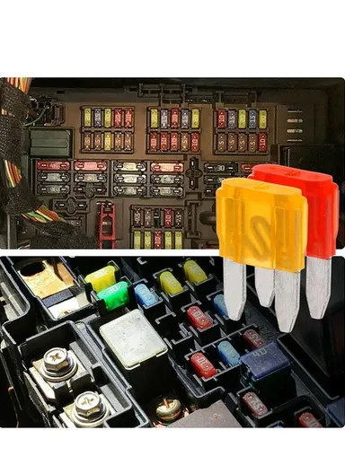 120Pcs/Box Mini Auto Blade Fuses Set 2-35A Assorted Color-coded Carved Amp Rating Fuse
