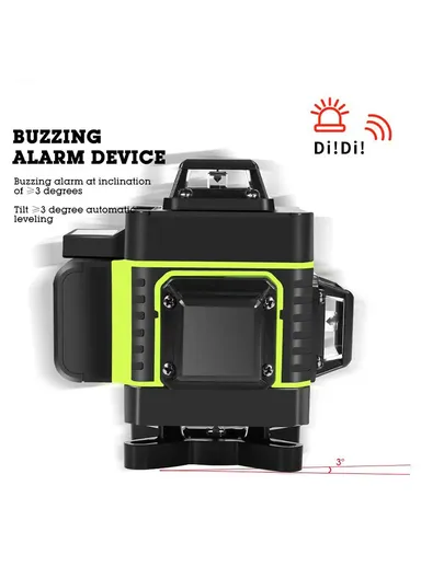 3000mAh Laser Level Self Leveling Green Cross 16 Lines Laser Level 4D Rechargeable Lazer Level for Picture Hanging Home Wall Tile - Orange / EU Plug
