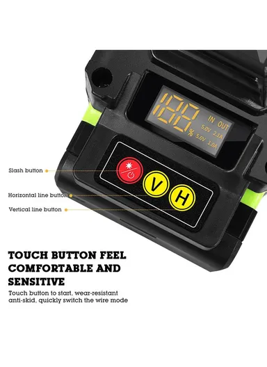 3000mAh Laser Level Self Leveling Green Cross 16 Lines Laser Level 4D Rechargeable Lazer Level for Picture Hanging Home Wall Tile - Orange / EU Plug