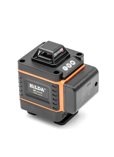 3000mAh Laser Level Self Leveling Green Cross 16 Lines Laser Level 4D Rechargeable Lazer Level for Picture Hanging Home Wall Tile - Orange / EU Plug