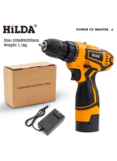 16.8V Rechargeable Cordless Woodworking Electric Drill &amp; Screwdriver With Two Speed Modes - EU Plug