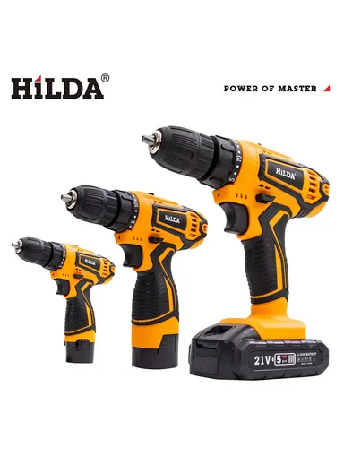 16.8V Rechargeable Cordless Woodworking Electric Drill &amp; Screwdriver With Two Speed Modes - EU Plug