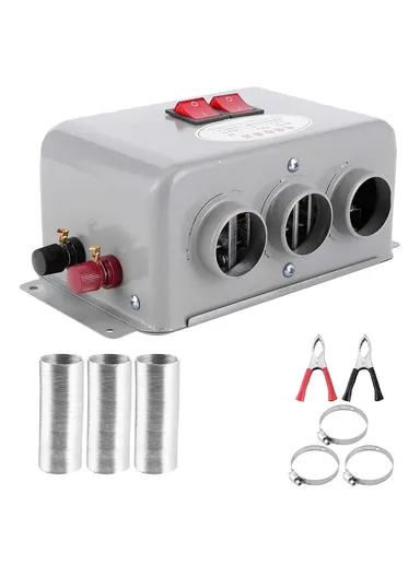 12V 800W Three Hole Car Water Heater Window Defrosting Defogging Vehicle Heating Fan (W22 x D12 x H9.5)cm 