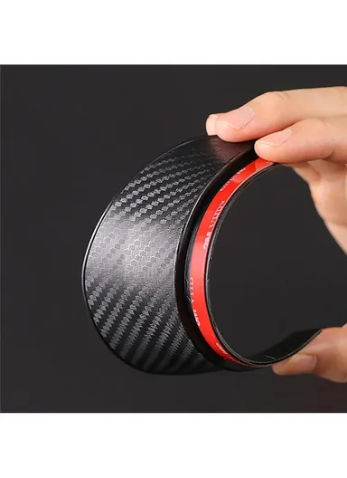 2Pcs Car Rearview Mirror Rain Baffle Carbon Fiber Texture Vehicle Side Mirror PVC Rain Blocker