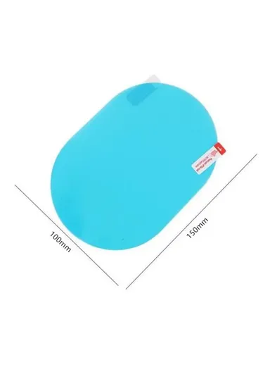 2Pcs Oval 10x15cm Car Rear View Mirror Film PET Anti-Fog Rainproof Mirror Film with Tools