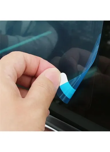 2Pcs Square 17.5x20cm Car Rear View Mirror Film PET Anti-Fog Rainproof Mirror Film with Tools