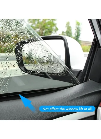 2Pcs Square 17.5x20cm Car Rear View Mirror Film PET Anti-Fog Rainproof Mirror Film with Tools
