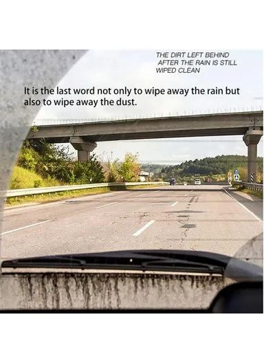 1Pc Universal Car Windshield Wiper Blade ABS + Rubber Noiseless Vehicle Wiper Blade - 17-inch