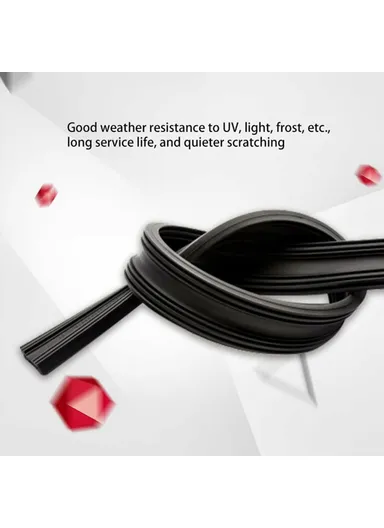 1Pc Universal Car Windshield Wiper Blade ABS + Rubber Noiseless Vehicle Wiper Blade - 17-inch