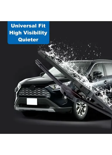 1Pc Universal Car Windshield Wiper Blade ABS + Rubber Noiseless Vehicle Wiper Blade - 17-inch