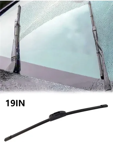 1Pc Universal Car Windshield Wiper Blade ABS + Rubber Noiseless Vehicle Wiper Blade - 19-inch