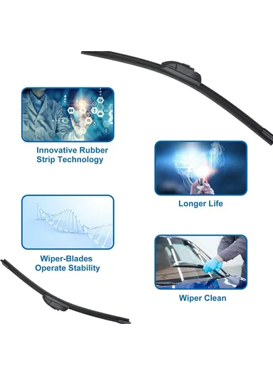 1Pc Universal Car Windshield Wiper Blade ABS + Rubber Noiseless Vehicle Wiper Blade - 29-inch
